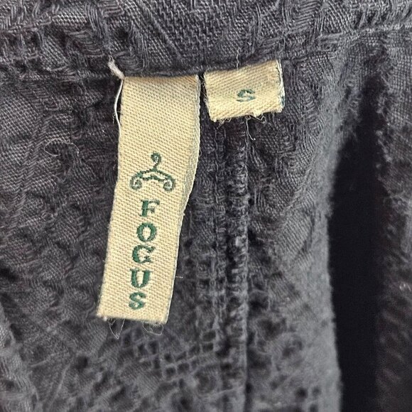 Focus Casual Life Textured Blazer Jacket Black Women’s Size S Lagenlook Career - Picture 6 of 11